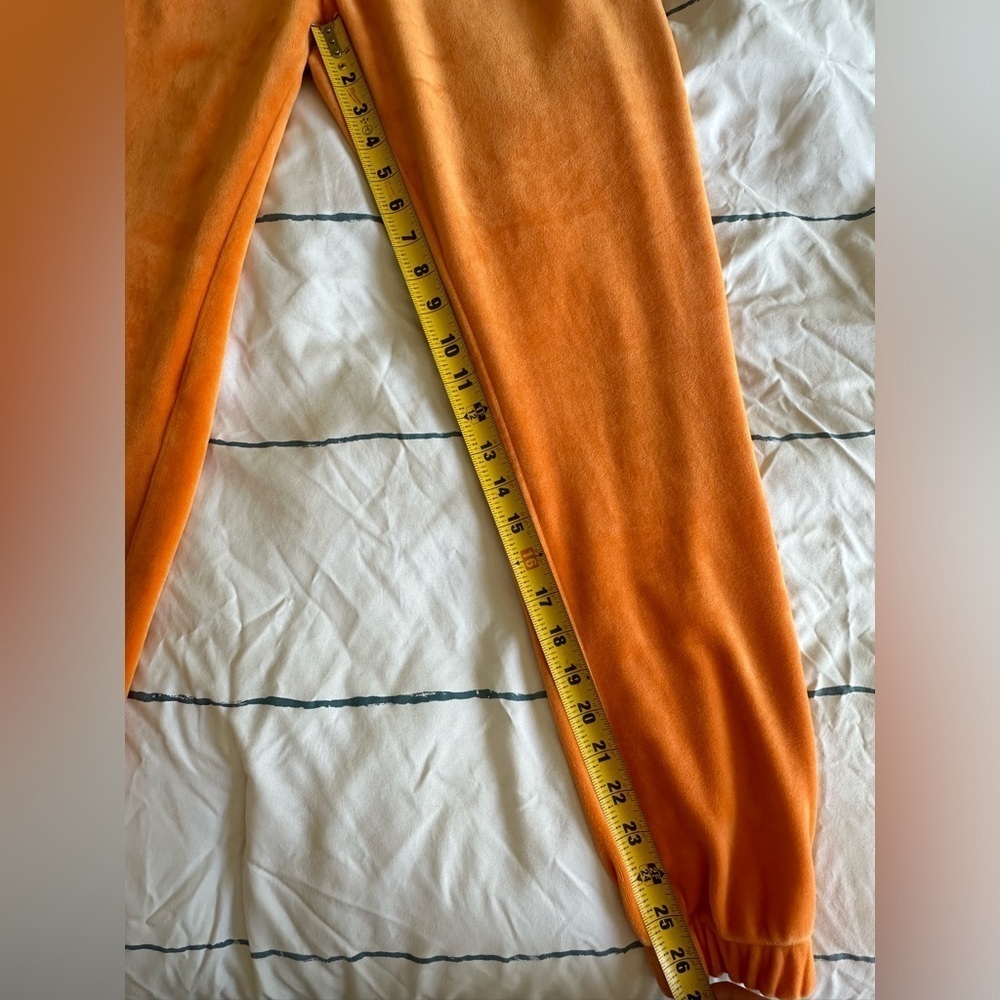 Danielle Guizio ‘Guizio PT2’ Velour Joggers in Orange - Picture 11 of 11